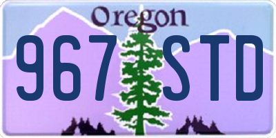 OR license plate 967STD