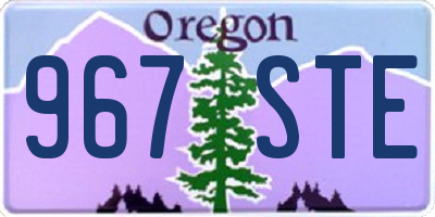 OR license plate 967STE