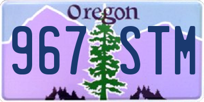 OR license plate 967STM