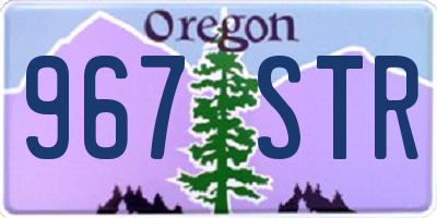 OR license plate 967STR