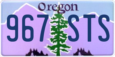 OR license plate 967STS