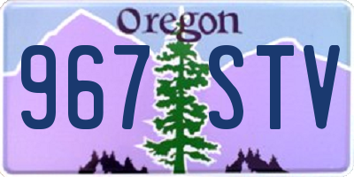 OR license plate 967STV