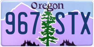 OR license plate 967STX