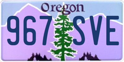 OR license plate 967SVE