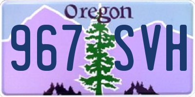 OR license plate 967SVH