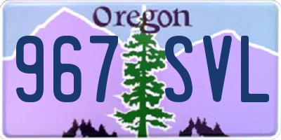OR license plate 967SVL