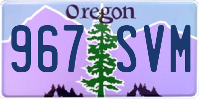 OR license plate 967SVM