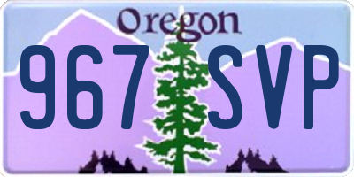 OR license plate 967SVP