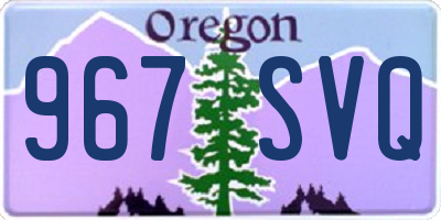 OR license plate 967SVQ