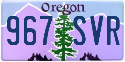 OR license plate 967SVR