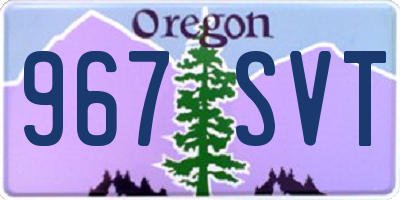 OR license plate 967SVT