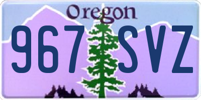 OR license plate 967SVZ