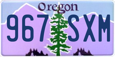 OR license plate 967SXM