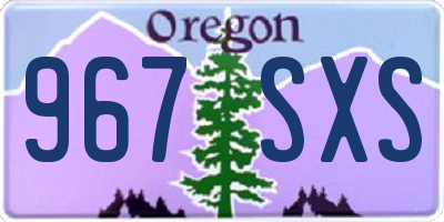 OR license plate 967SXS