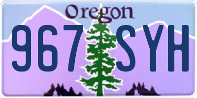 OR license plate 967SYH