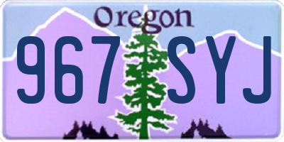 OR license plate 967SYJ