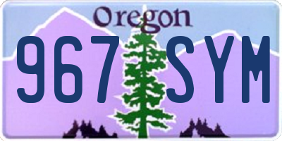 OR license plate 967SYM