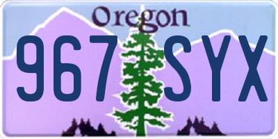 OR license plate 967SYX
