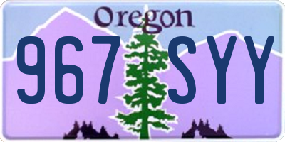 OR license plate 967SYY