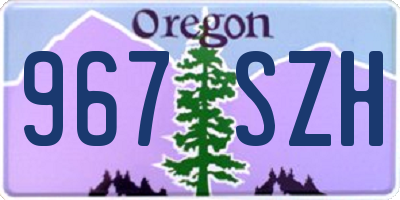 OR license plate 967SZH