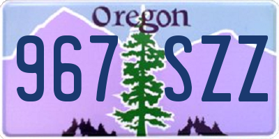 OR license plate 967SZZ