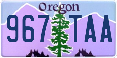 OR license plate 967TAA