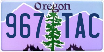 OR license plate 967TAC