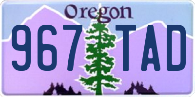 OR license plate 967TAD