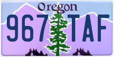 OR license plate 967TAF