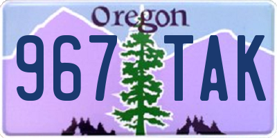 OR license plate 967TAK