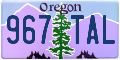 OR license plate 967TAL
