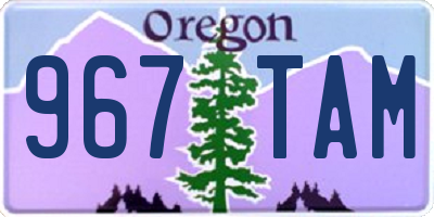 OR license plate 967TAM