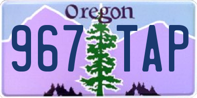 OR license plate 967TAP