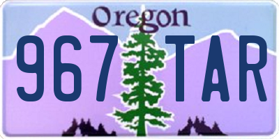 OR license plate 967TAR