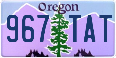 OR license plate 967TAT