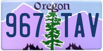 OR license plate 967TAV
