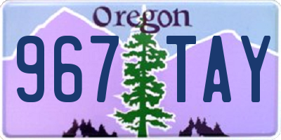 OR license plate 967TAY