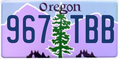 OR license plate 967TBB
