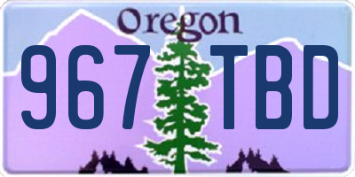 OR license plate 967TBD
