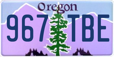 OR license plate 967TBE