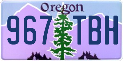 OR license plate 967TBH