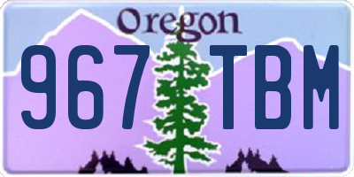 OR license plate 967TBM
