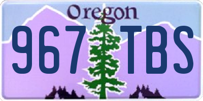 OR license plate 967TBS