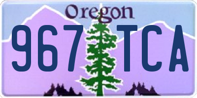 OR license plate 967TCA
