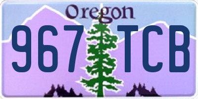 OR license plate 967TCB