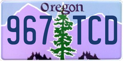 OR license plate 967TCD