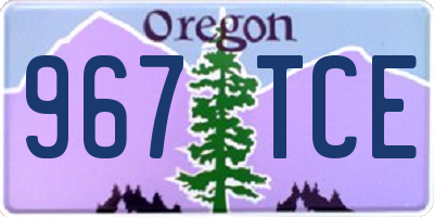 OR license plate 967TCE
