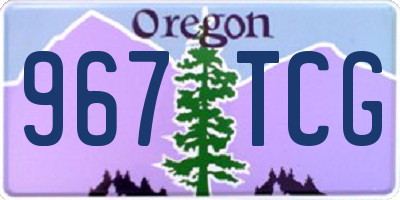 OR license plate 967TCG