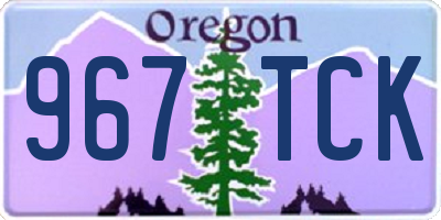 OR license plate 967TCK