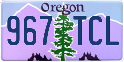 OR license plate 967TCL